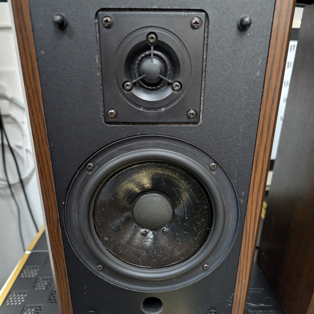 VTG Polk Audio Monitor Series 4 Bookshelf Speakers Brown Wood Grain Hi-Fi 80s - Picture 5 of 8